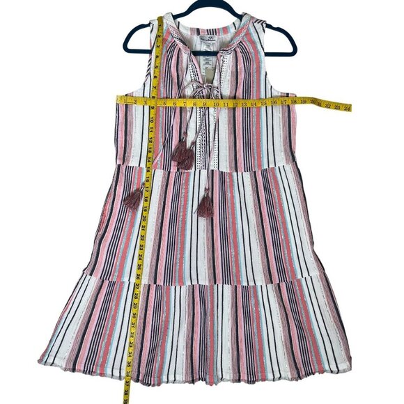 Tommy Bahama Mykonos Stripe Tiered Coverup Dress Coral Multicolor Size Small NWT - Picture 11 of 11